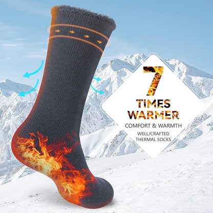 Sunew Warm Thermal Socks 4 Pack, Mens Womens Winter Heated Outdoor Skiing Thermal Socks