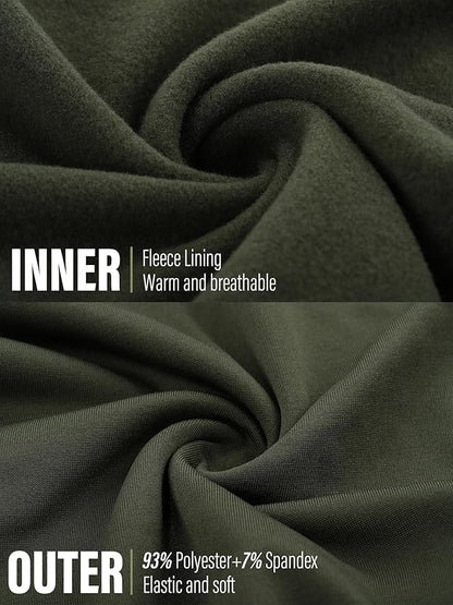 URATOT Men's Thermal Underwear Bottom Fleece Long Johns for Men Soft Warm Base Layer Thermal Pants for Cold Weather