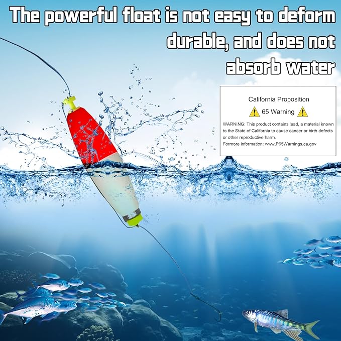 15 PCS Fishing Bobbers Floats EVA Foam Weighted Bobbers Snap-On Peg Floats Oval Fishing Bobbers for Bass Trout Crappie