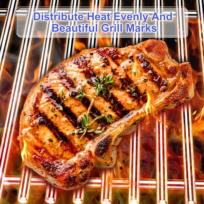 7637 7635 Grill Grates Replacement for Weber Spirit I Spirit II E-210, S-210, E-220, S-220 with Front-Mounted Control Panels 17.5” Flavorizer Bars Cook Grid Parts 2 Burner Spirit 200 Series