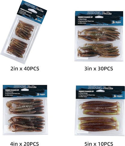 RUNCL Swimbaits Paddle 10/20/30/40PCS, 5/4/3/2 Inchs Paddle Tail, Soft Lure for Trout Crappie Bass, Durable Plastic Bait Swimmer for Saltwater/Freshwater, Fishing Lover's Gift