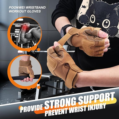 Weight Lifting Gloves, Gym Gloves for Men and Women, Full Palm Protection for Sports, Weightlifting, Training, Cycling, Pull-Ups, Rowing, and Mountaineering