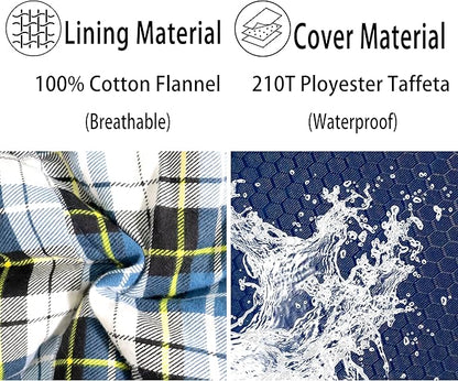 0 Degree Sleeping Bag 100% Cotton Flannel XXL for Adults Big and Tall Cold Weather Winter Zero Degree Camping,Free Compression Sack