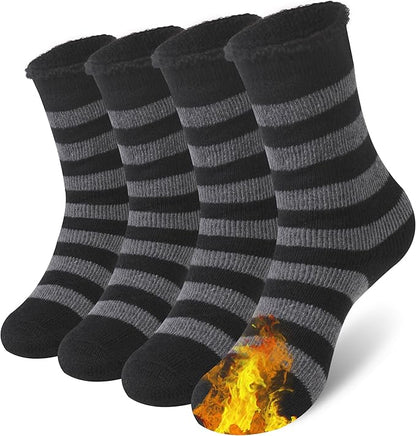 Sunew Warm Thermal Socks 4 Pack, Mens Womens Winter Heated Outdoor Skiing Thermal Socks