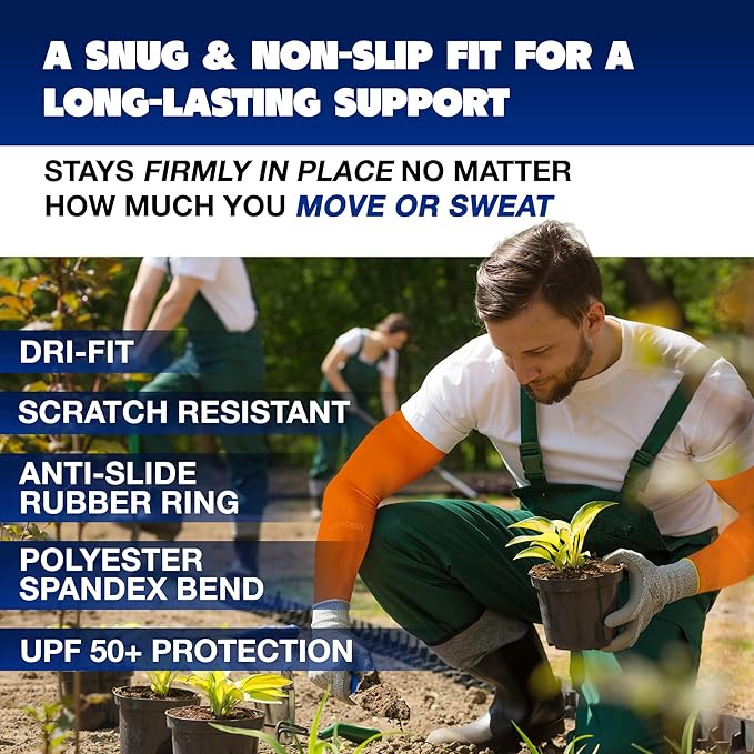 ARMORAY Arm Sleeves for Men or Women - Tattoo Cover Up - Cooling Sports Sleeve for Basketball Golf Football