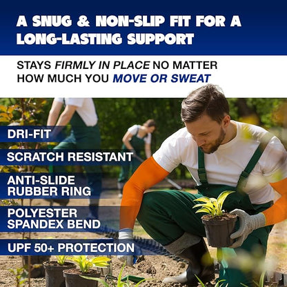 ARMORAY Arm Sleeves for Men or Women - Tattoo Cover Up - Cooling Sports Sleeve for Basketball Golf Football