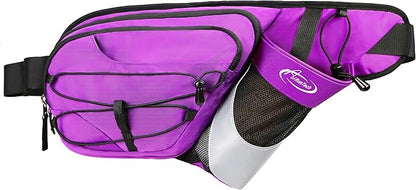 AiRunTech Fanny Pack with Water Bottle Holder, Hiking Waist Bag for Walking Accessories Essentials, Hiking Hydration Gear Gift Women Men