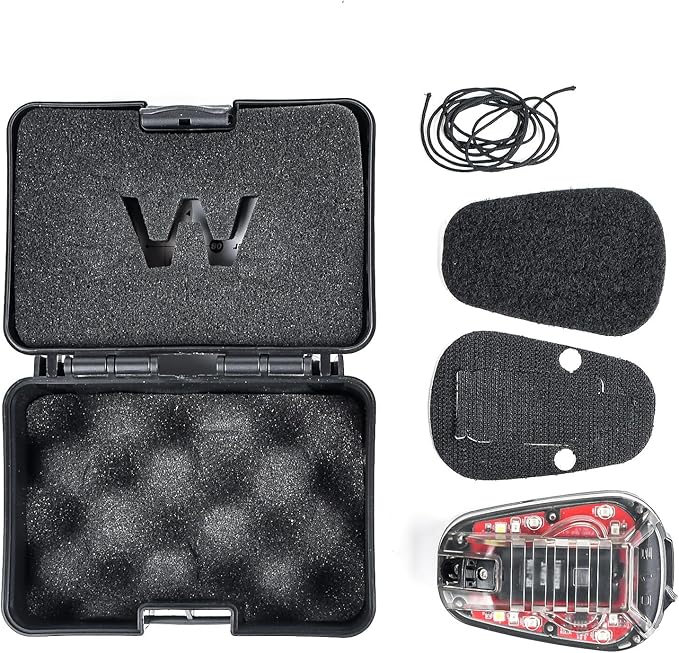 Tactical IR Helmet Light 4 Modes with Red + White LED + IR Strobe/Constant, Airsoft Survival Signal Identification Lamp for Fast Wendy and More Helmet