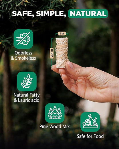 WH 54+ Pack Natural Fire Starters for Indoor Fireplace - Long-Burning Charcoal Starters - Odorless Firestarters for Wood Stove, Chimney, Campfires & Grill - Quick Ignite