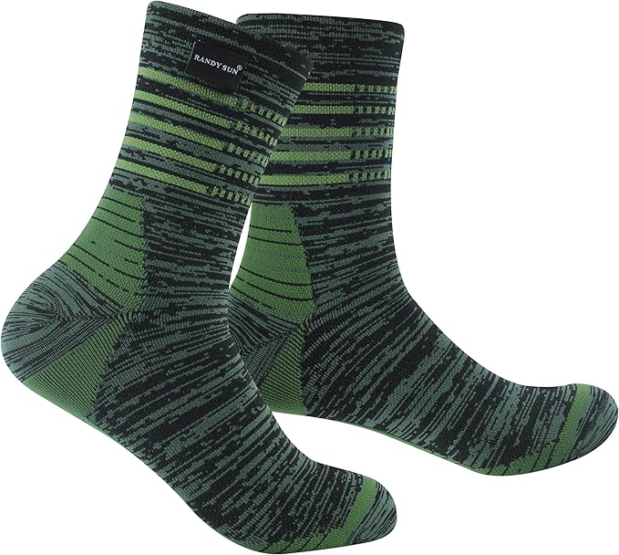 RANDY SUN Waterproof Socks, Unisex Hiking Wading Trail Running Kayaking Crew Socks