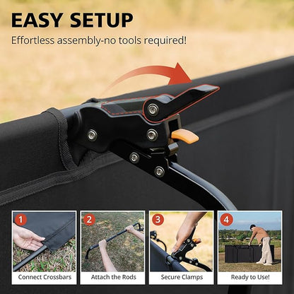 Ultralight Camping Cot for Adults - Portable Folding Camping Bed, Supports 350 lbs - Lightweight for Travel, Camping, Hiking, Backpacking, Mountaineering, Black