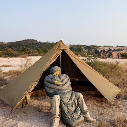 Mountaintop Ultralight Mummy Down Sleeping Bag 650 Fill Power Duck Down Suits for 32 Degree F for Camping Hiking Backpacking