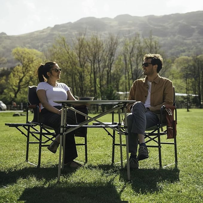 SUNNYFEEL Camping Directors Chair, Heavy Duty,Oversized Portable Folding Chair with Side Table, Pocket for Beach, Fishing,Trip,Picnic,Lawn,Concert Outdoor Foldable Camp Chairs