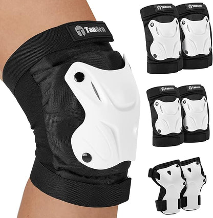Skating Protective Gear Knee and Elbow Pads Wrist Guards for Roller Skating Skateboarding, Skate Pads Adult Knee Pads