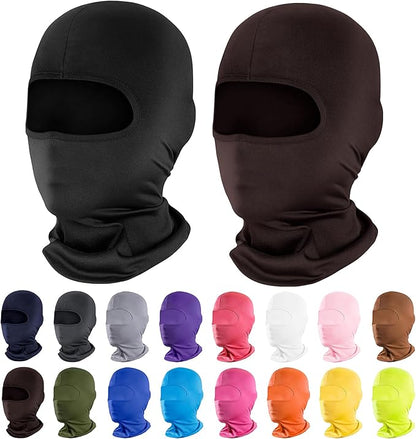 Pukavt 2 Pack 3 Hole Winter Knitted Mask, Full Face Cover Ski Mask Warm Balaclava for Skiing, Motorcycle, Snowboard