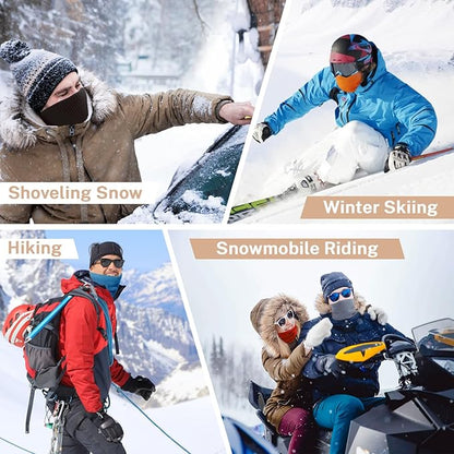 Winter Knitted Neck Gaiter For Men and Women Fleece Neck Warmer Windproof Face Mask for Cold Weather Gifts