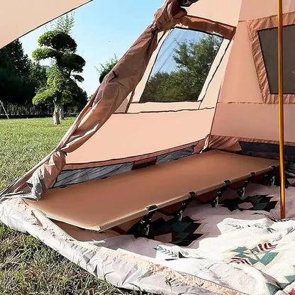 Camping Cot, Ultralight Folding Backpacking Cot, Outdoor Bed Tent Cot, Portable Camping Bed for Adults Lightweight cot Hiking Travel Home (Beiges,Red)