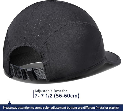 GADIEMKENSD Stretch Running Hat with Soft Brim, Quick Dry, Unstructured, Unisex-Adult