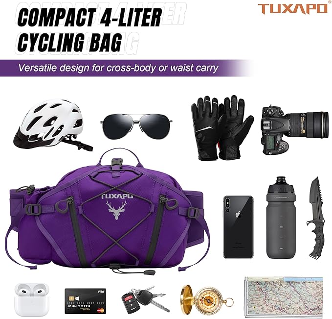 Fanny Pack for Women Purple Waist Bags Wolarge Running Packs Outdoor Belt Bag for Cycling Hiking Travel Festival Gifts