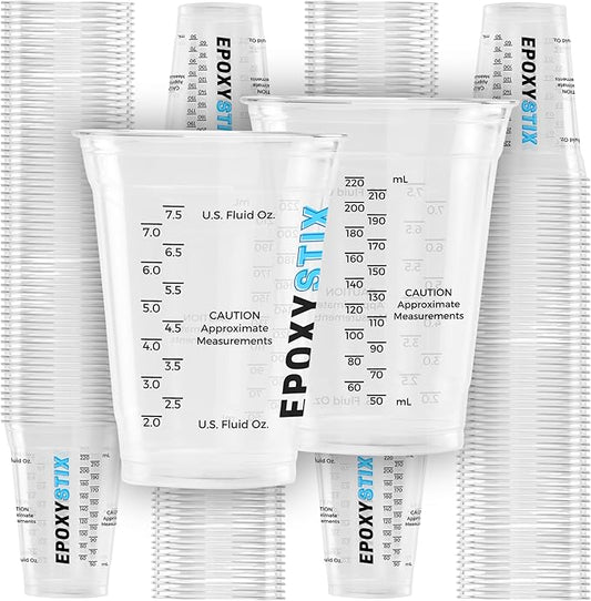 [Case Pack - 1000ct] 10oz Disposable Graduated Cups for Mixing Epoxy Resin - Measurements in mL and Oz - Multipurpose Reusable Paint, Epoxy, Stain, Liquid Mixing Cups