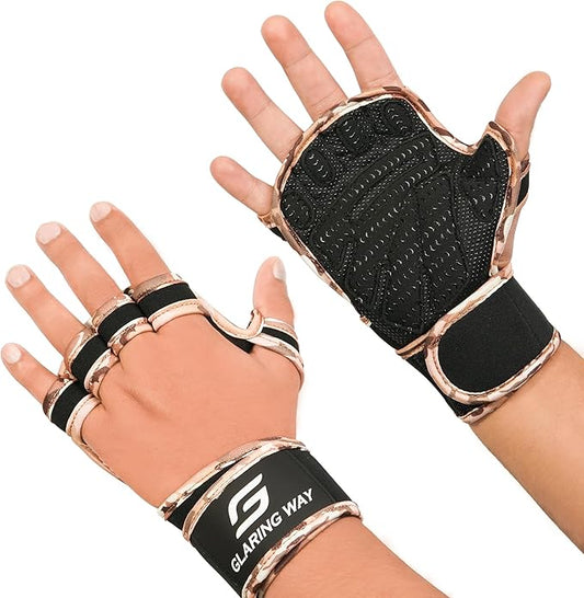 Neoprene Padded Weight Lifting Gloves for Men and Women - Ventilated Workout Gloves for Athletes Gym Sessions Cycling Tracking & Sports with Full Palm Protection