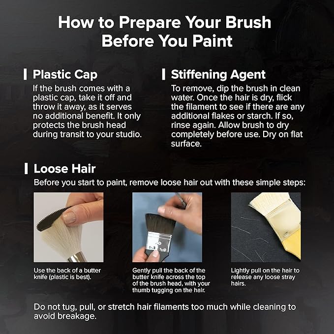 Silver Brush Limited WC-3124ST Black Velvet Voyage Master Travel Set for Watercolor, Gouache, Inks, & Dyes, Set of 4, Sizes 2, 4, 6, and 8 Round Paintbrushes, Short Handle