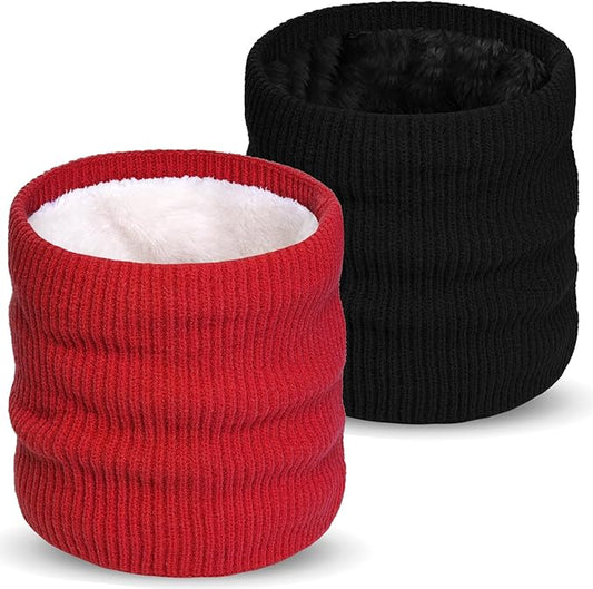 Winter Knitted Neck Gaiter For Men and Women Fleece Neck Warmer Windproof Face Mask for Cold Weather Gifts