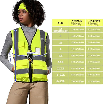 A-SAFETY High Visibility Reflective Safety Vest Customize Logo (XS-8XL)