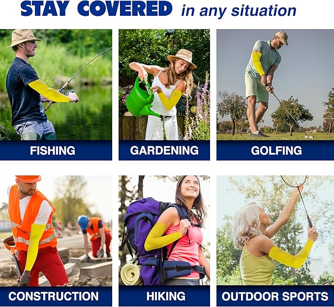 ARMORAY Arm Sleeves for Men or Women - Tattoo Cover Up - Cooling Sports Sleeve for Basketball Golf Football