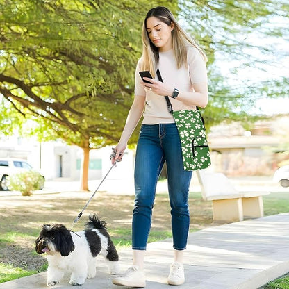 St. Patrick's Day Clovers White Water Bottle Holder with Strap Insulated Water Bottle Carrier Crossbody Bags Pouch with Phone Pocket for Travel Gym Hiking Walking Running