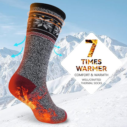 Sunew Warm Thermal Socks 4 Pack, Mens Womens Winter Heated Outdoor Skiing Thermal Socks