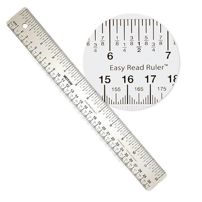 12 Inch Easy Read Ruler, Clear Flexible, Bendable, Shatterproof, Ruler (12 Pack)