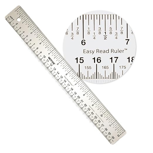 12 Inch Easy Read Ruler, Clear Flexible, Bendable, Shatterproof, Ruler