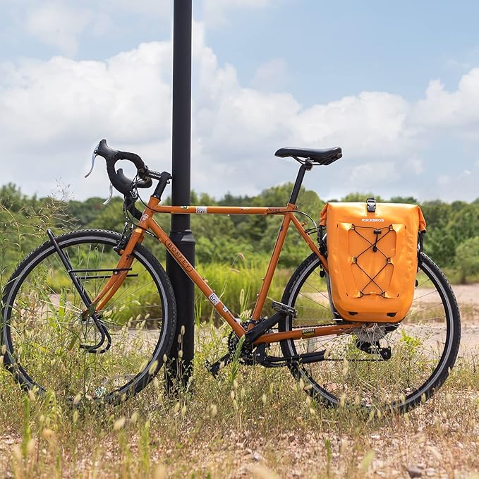 ROCKBROS Bike Panniers Waterproof Bike Rear Rack Bag Max 30L Large Capacity Bike Rear Panniers for Cycling Traveling Commuting