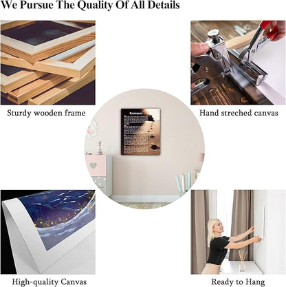 Footprints in the Sand Wall Art Decor, Footprints in the Sand Canvas Prints Wall Art, Inspirational Christian Poem Wall Poster Gift, Beach Picture Wall Art for Living Room Beach Office 32"Wx48"HInches