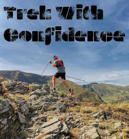 Pike Trail Trekking Poles - Lightweight Carbon Fiber Collapsible Sticks for Walking and Hiking - for Men and Women - Adjustable Height and Retractable Design - Carry Bag and Attachments Included