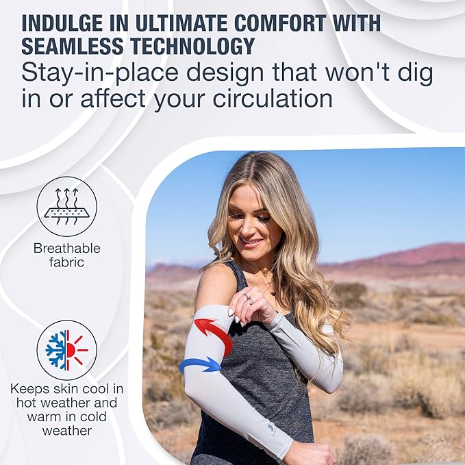 SportsTrail Cooling Arm Sleeves for Men & Women – Breathable, UV Sun Protection, Sports Arm Sleeves for Women, Men & Youth