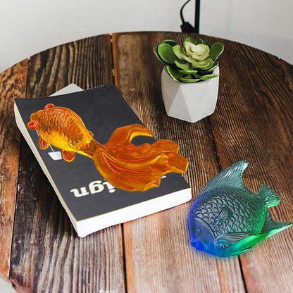 2Pcs Large Goldfish Resin Molds, 7.5in & 5.5in 3D Koi Fish Silicone Epoxy Moulds, Large Animal Silicone Mold for Resina Casting, DIY Craft, Home Office Cabinets Wall Desktop Decor