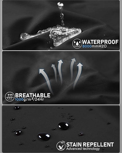 33,000ft Women's Lightweight Softshell Jacket Fleece Lined Windbreaker Waterproof Warm Jacket for Running Golf Hiking