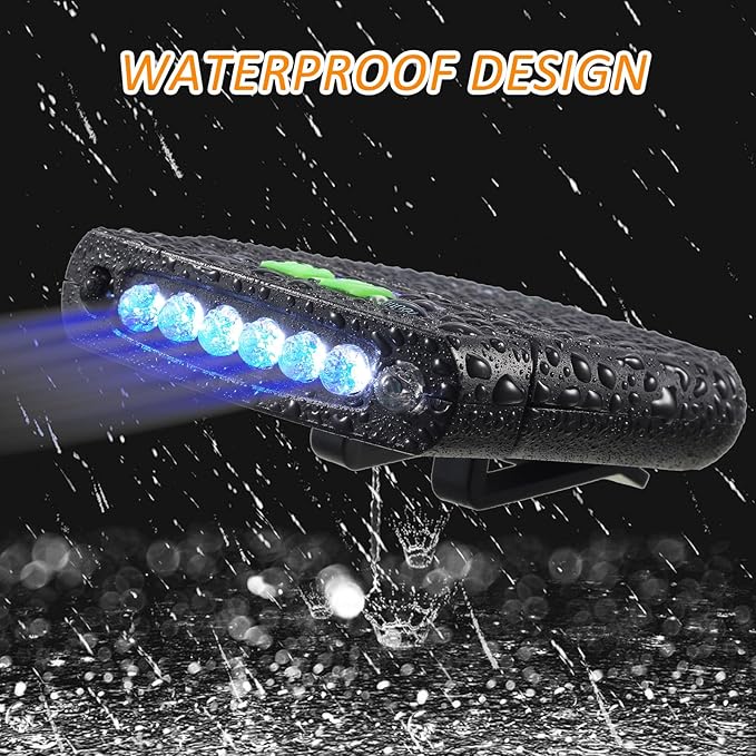Mudder LED Clip on Cap Lights USB Rechargeable Cap Flashlight Clip Waterproof Ultra Bright Hat Flashlight Headlamp for Fishing Camping Hand Work