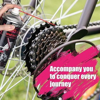 WILTEEXS Chain Cleaner and Lubricant Spray, Chain Lube Bicycle Chain Degreaser, 450ml, All-Weather Maintenance, Deep Penetration Formula