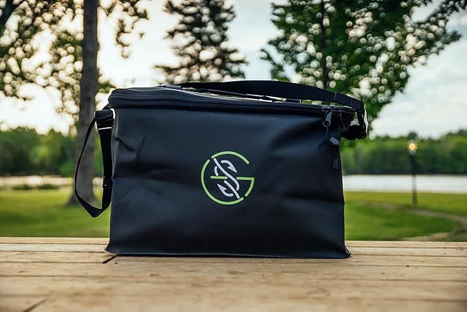 GOOGAN SQUAD Tackle Toter Medium - Durable Fishing Tackle Bag & Tray Storage (21"L x 10"W x 13"D)