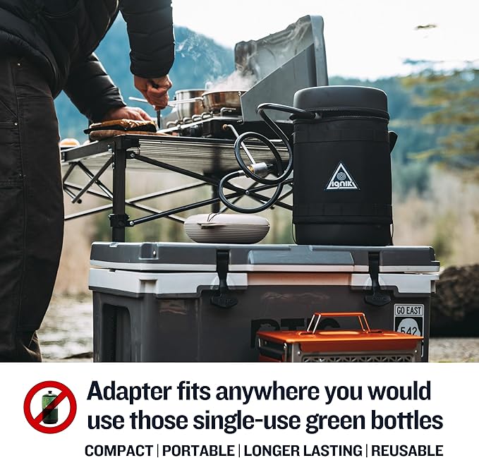 Ignik Refillable Gas Growler Deluxe 5-Pound Propane Tank with Carry Case and Adapter Hose