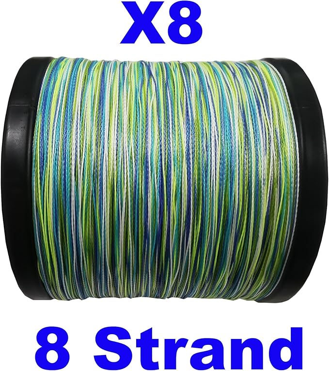 Reaction Tackle Braided Fishing Line - Pro Grade Power Performance for Saltwater or Freshwater Fish - Colored Fishing Line Braid for Extra Visibility