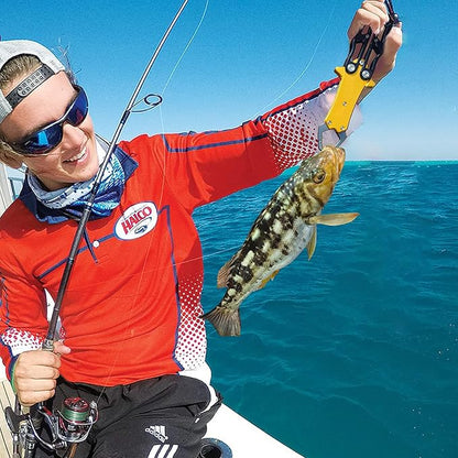 Fish Gripper for Fishing - Saltwater Fish Grabber Tool, Lightweight Aluminium Stowaway Fish Holder for Caught Fish Lip Grips Gift for Angler