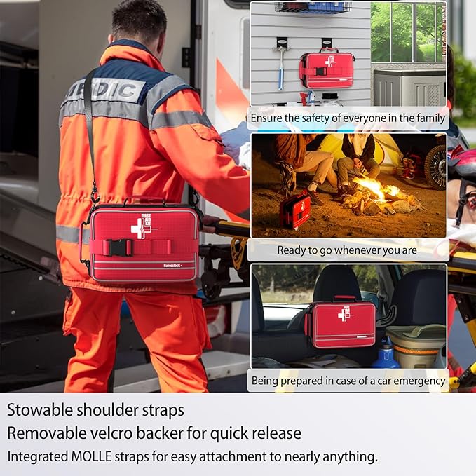 First Aid Kit Comprehensive First Aid Trauma Kit,First Aid Kits for Businesses,Car, Hiking, Backpacking, Camping, Traveling, and Cycling