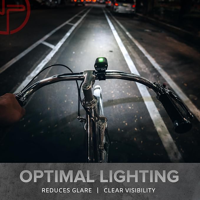 NP NIGHT PROVISION BX-300 USB Rechargeable LED Bike Light Set Front and Back Cycling Safety Lights Best Headlight with New DUO-120 USB Tail Light for Adults Kids Men Women