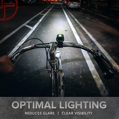 NP NIGHT PROVISION BX-300 USB Rechargeable LED Bike Light Set Front and Back Cycling Safety Lights Best Headlight with New DUO-120 USB Tail Light for Adults Kids Men Women