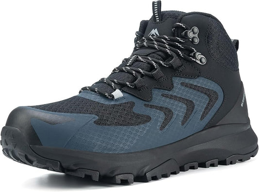 Men's Waterproof Hiking Boots Lightweight Comfortable Breathable Outdoor All-Terrain Trekking Ankle Boots