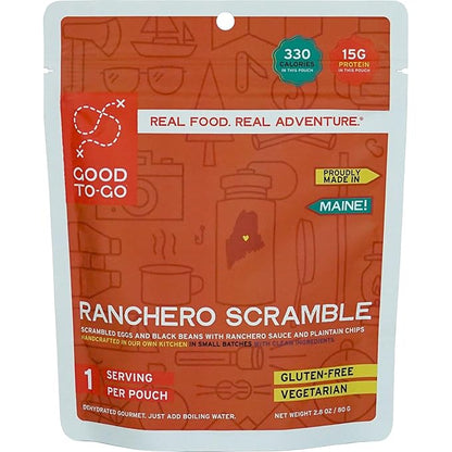 GOOD TO-GO Ranchero Scramble (Single Serving) | Camping & Backpacking Food | Just Add Water Backpacking Meals | Good To-Go Dehydrated Meals Taste Better Than Freeze Dried Food